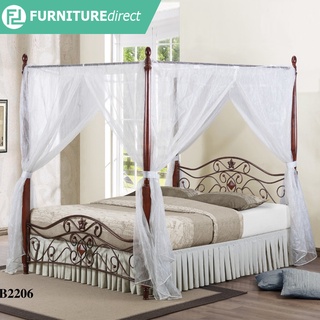DARREN wooden post queen size metal bed frame/ katil bed/ queen bed/ single bed
