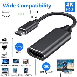 USB C To HDMI Adapter Type C To 4k HDMI Digital AV Adapter Thunderbolt 3 Compatible for MacBook Chromebook Pixel Projector Samsung Galaxy S8 S9 Lenovo Yoga 900 (Black)