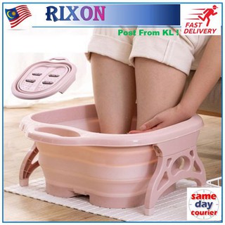 [FOOT SPA Di Rumah] RiXON Foldable Foot Spa Soak Massage Bucket for Home Large Space Basin Detox Tungku Kaki