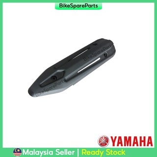 Yamaha Lc135 NEW V2 V3 V4 exhaust muffler protector alloy cover flat black + SCREW WASHER SET