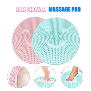 Silicone Bath Massage Cushion Brush Anti-slip for Lazy Wash Feet Clean Dead Skin Bathroom