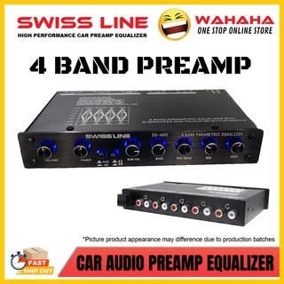 SWISS LINE SQ-400 4 Band Pre Amp Car Audio Car Power Car PreAmp Car Pre amp Audio System Equalizer