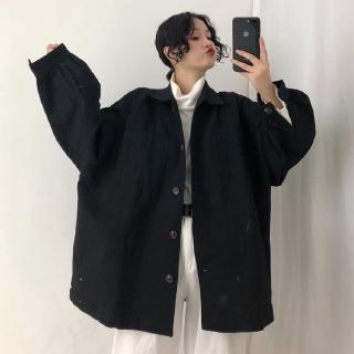 【girls】Jacket Female 2020 Korean Version Of The Medium And Long Tooling Loose Shirt Women