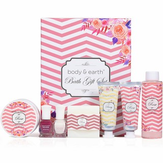 BODY & EARTH 8 Pcs Gifts for Women, Bath and Body Gift Set,Lavender/Rose Scented,Include Shower Gel,Hand Creams and more