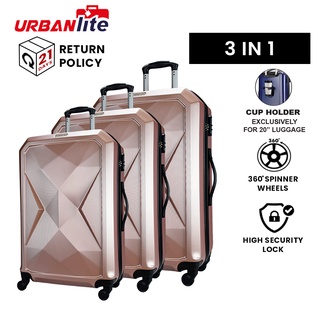 Urbanlite Rubik 3 IN 1 (20"+24"+28") Hard Case Cup Holder Luggage - ULH9919