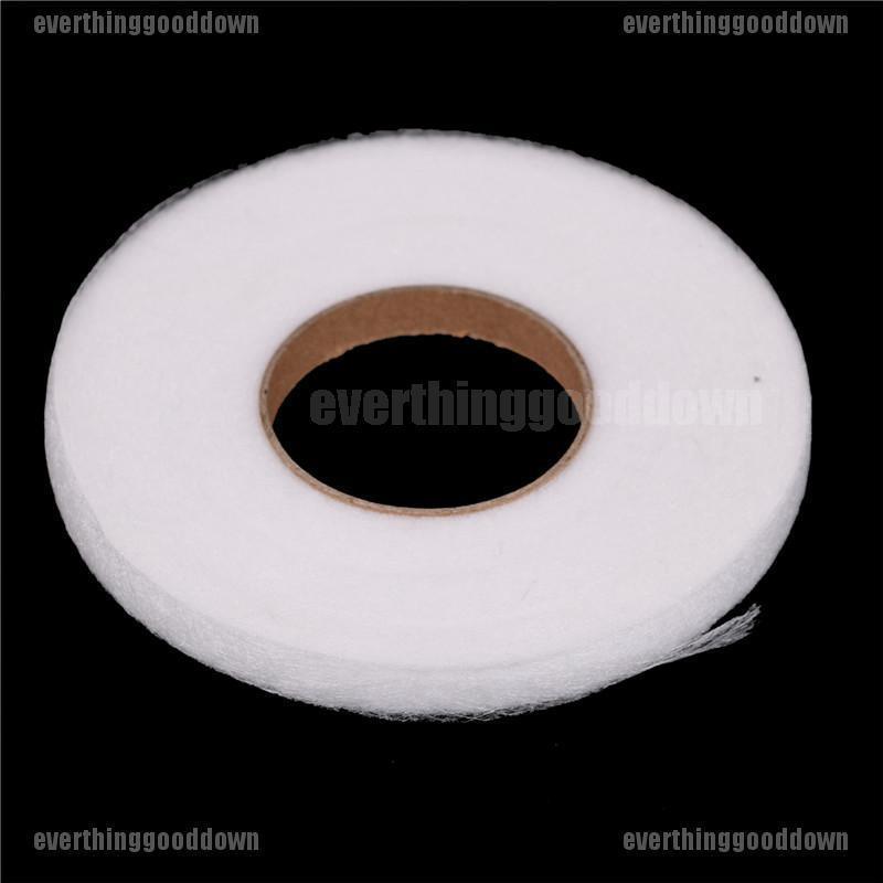 70 Yards White Double Sided Fusible Sewing Fabric Buckram Glue Tape DIY Cloth