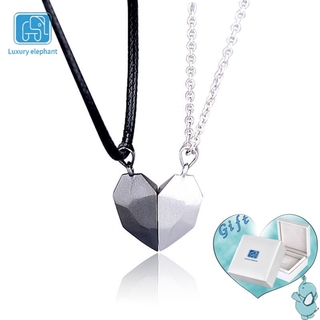 Luxury elephant Couple Necklace Strong Magnetic Distance Heart