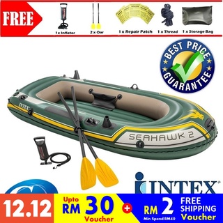 New SEAHAWK 2 INTEX 68347 2 Persons Kayak Rescue Fishing Inflatable Raft Rafting Boat 💥