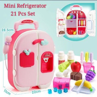 Girl Child Play House Mini Kitchen Refrigerator Toy Pretend Play Set Kid's Gift