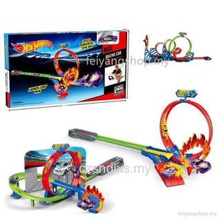 Rdy Stock Hot Wheels 2 x 360 Degrees Spin Line , Powerful Spin Way Track Mainan