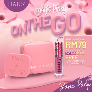 [BASIC] HAUS Cosmetics Kina X HAUS Micro Magic Powder Foundation FREE LIPMATTE