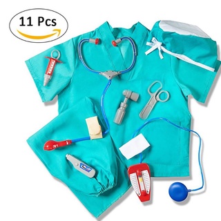 Set Baju Doktor Pakar Surgeri dan Mainan/ Kid's Doctor Surgeon Costume Set With Toys