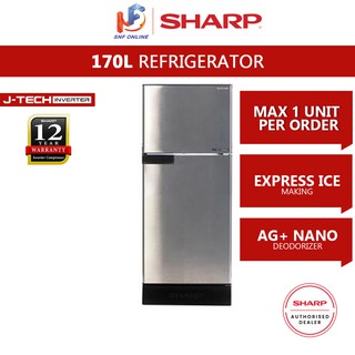 Sharp Fridge Refrigerator J-Tech Inventer (170 L) SJ189MS