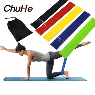 [Ready Stock] CHUHE 5pcs Heavy Duty Resistance Band Loop Exercise Yoga Workout Power Gym Fitness