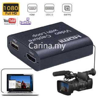 🔥READY STOCK🔥Video Card Capture HDMI Video Capture With Loop out USB2.0 Cards Grabber Streaming Live Broadcasts Video Recording
