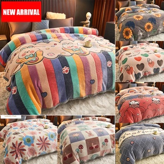 Single/Queen/King Cartoon Coral fleece blanket super soft quilt Blanket Selimut Baldu Gebu flannel solid blanket