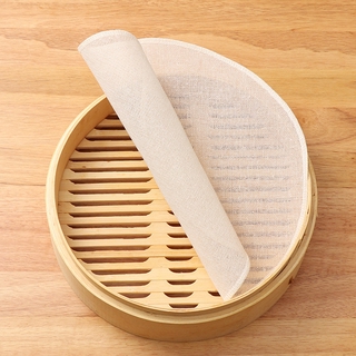 【 Big Sale Ready Stock】Household Kitchen Pure Cotton Steaming Cloth Steamed Bread Steamed Cloth Steamed Bun Gauze Box Drawer Cloth Cotton Round Drawer Cloth
