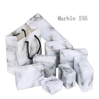 ✨Marble INS Jewelry Box Pendants & Necklaces Stud Earrings Bracelet Jewelry Accessories Gift Box