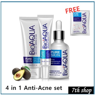 [4 in 1] Anti Acne & Rejuvenation skincare set (cleanser, cream, essence, mask) *READYSTOCK*