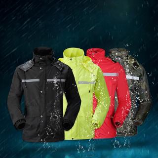 Ready stock Hight quality RainCoat Motorcycle Baju Hujan Rain Coat Jacket Suit red and green sunfuy