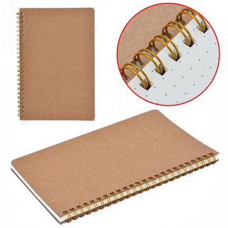 A5 dot grid spiral notebook cardboard soft cover 100 pages