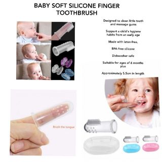 Baby Soft Silicone Tooth Brush With Case Berus Gigi Bayi Silikon Berus Gusi Bayi