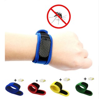Mosquito Repellent Bracelet Wristband Band + 4Pcs Replaceable Repellent Refills