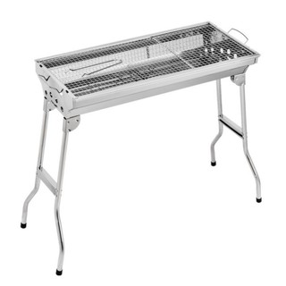 *Ready Stock* Stainless Steel Portable Folding Charcoal BBQ Grill 73 x 70 x 33Cm