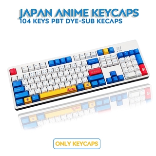 104 Keys PBT Keycap OEM Profile DYE-SUB Japan Personalized Anime Keycaps For Cherry MX Switch Mechanical Keyboard