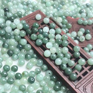 Origin direct selling 5mm natural A oil green beads DIY accessories Myanmar beads beads wholesale