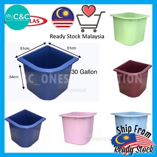 🔥Ready Stock🔥Techplas 30 Gallon Water Tub/ Tangki Air Poly Kolah Air Mandi Kolam Air Tank Water storage container