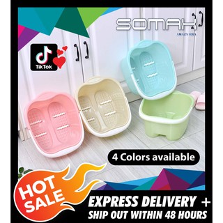 Somax Store !! Household Plastic Deepen Roller Bubble Foot Barrels Of Washing Feet Foot Bath Foot Massage Basin