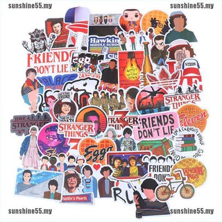 50Pcs Stranger Things Skateboard Stickers Vinyl Laptop Luggage Phone Decals【stock+sunshine55.my】