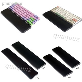 ♘QUU Wood Wrist Rest Pad Keyboard Black Support Protection Anti-Slip