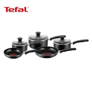 Tefal Black Essential Cookware Set - 5 Pieces