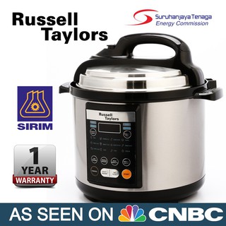 (Ready Stock) Russell Taylors 4L Electric Pressure Cooker PC-40/ Smart Rice Cooker Steam Rack Included (1.8L) ERC-30