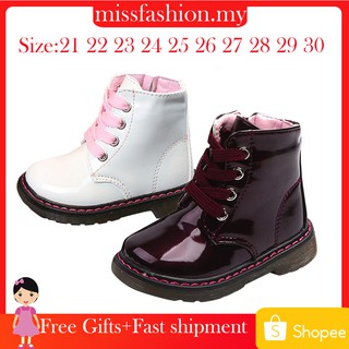(13.5-18cm) Warm Girls Martin Sneaker Boots Casual Shoes