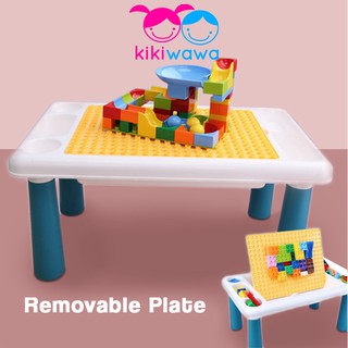 Multi-Function Children Table Building Blocks Learning Playing Study Drawing Table Kids Desk
