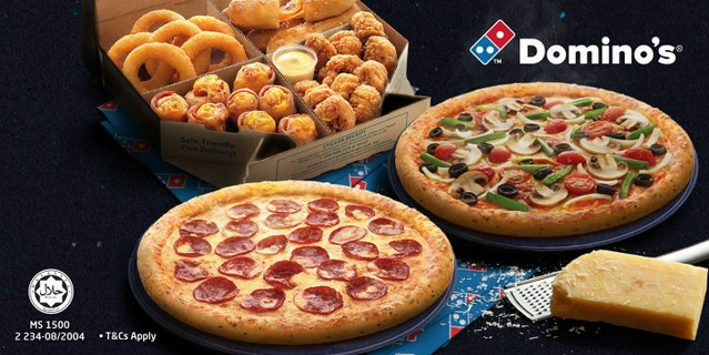 Domino's 2 Regular Pizza + Fabulous Four/ Cheesy Four
