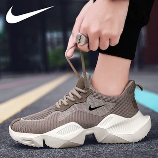2021 New Nike Men'S Large Size Flying Woven Mesh Shoes, Casual Running, All-Match Non-Slip Increased Thick-Soled Trendy Sneakers, Lightweight, Comfortable And Durable 39-46