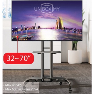 Branded 32-70 inch Solid Height Adjustable TV Stand Portable Mobile Stand TV Trolley Cart Stand 39 42 49 55 65 inch TV