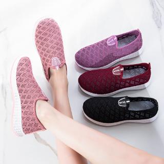 New Flying Woven Women's Shoes Mesh Breathable Casual Sports Shoes Fashion Women's Safety Walking Shoes