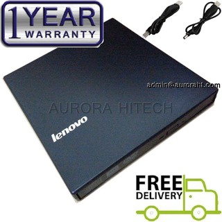 Lenovo USB Portable Slim External CD DVD Rom Burner Writer Drive Black