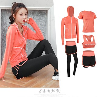 Pink & Orange/Women 2020 New Trend Quick Dry Women's Fitness Gym Clothes Yoga Suit Yoga Pants (1)
