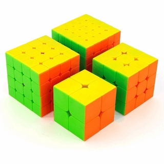 [Toy] 4Pcs Speed Cube Brain Teaser Gift Set 2x2 3x3 4x4 5x5 Puzzle Magic Cube