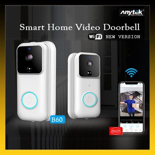 Smart Video Doorbell B60 FHD 1080P Wireless Video Doorbell Intercom PIR Infrared Night Vision 2.4GHz Wifi (1)