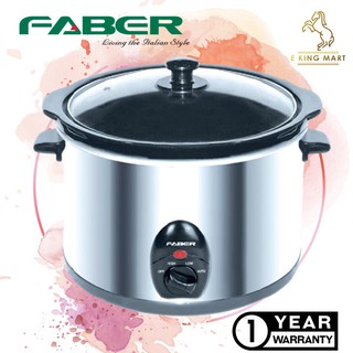 FABER 5.0L Slow Cooker FSC550SS Stainless Steel Body Extra Large 炖汤 粥 中药 超大空间 Periuk Bubur Baby