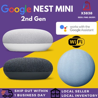 Genuine Google Nest Mini (Google Home Mini, 2nd Gen) Smart Speaker & Home Assistant Mini Bluetooth Speaker for Any Room