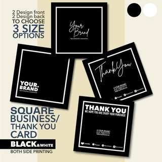 THANK YOU / BUSINESS / EVENT CARD BOTH SIDE PRINTING | BLACK&WHITE
