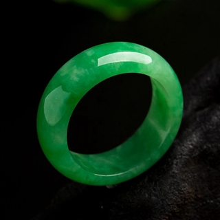 Natural Burma Jadeite Green Ring Ice Moss Special offer Jade ring Men and women